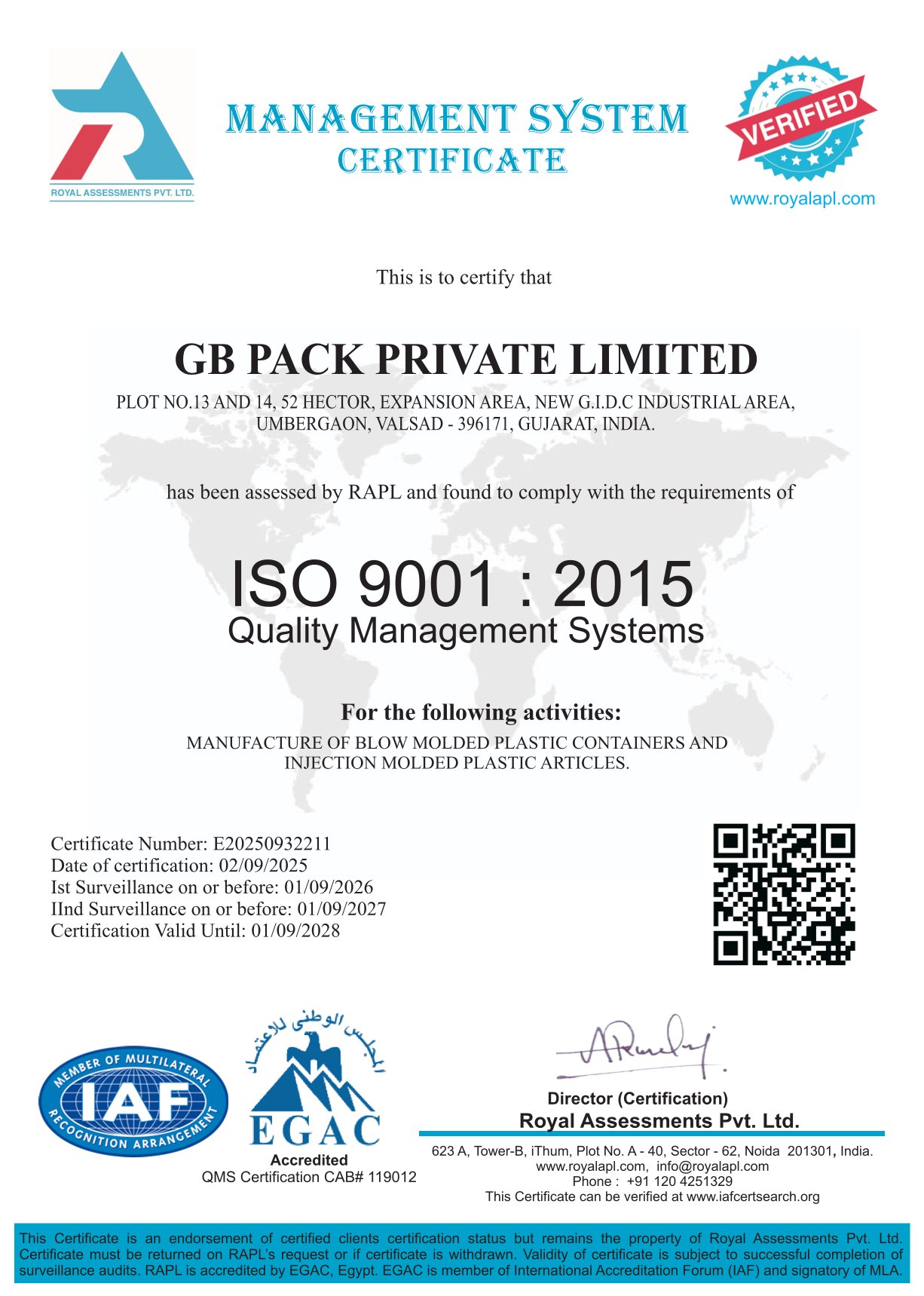 Certificate